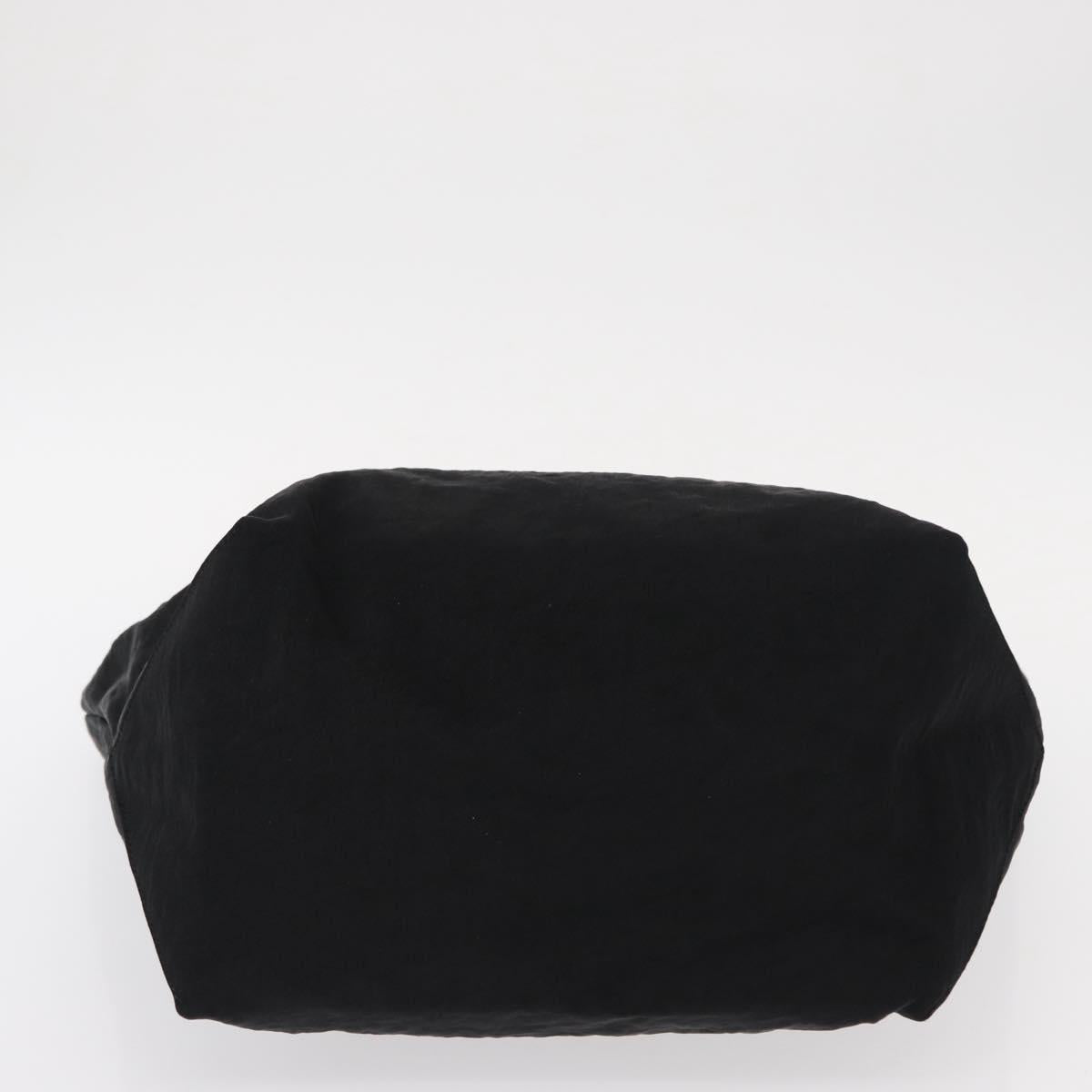 BURBERRY Blue Label Tote Bag Nylon Black Silver Auth bs30978