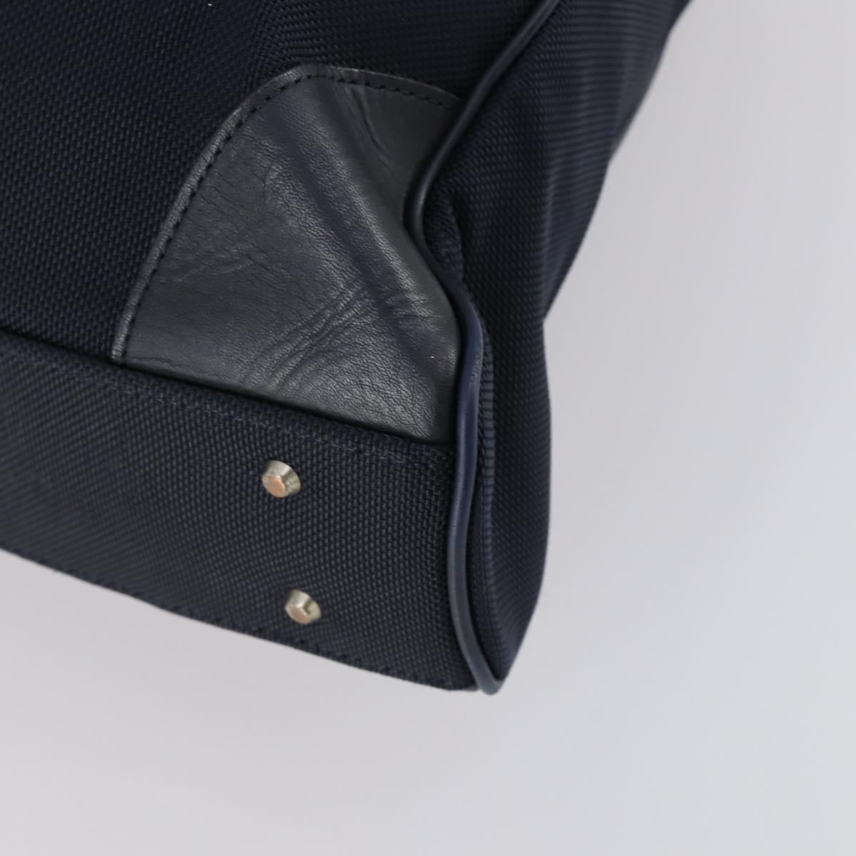 BURBERRY Black Label Business Bag Nylon 2way Black Silver Auth bs30979