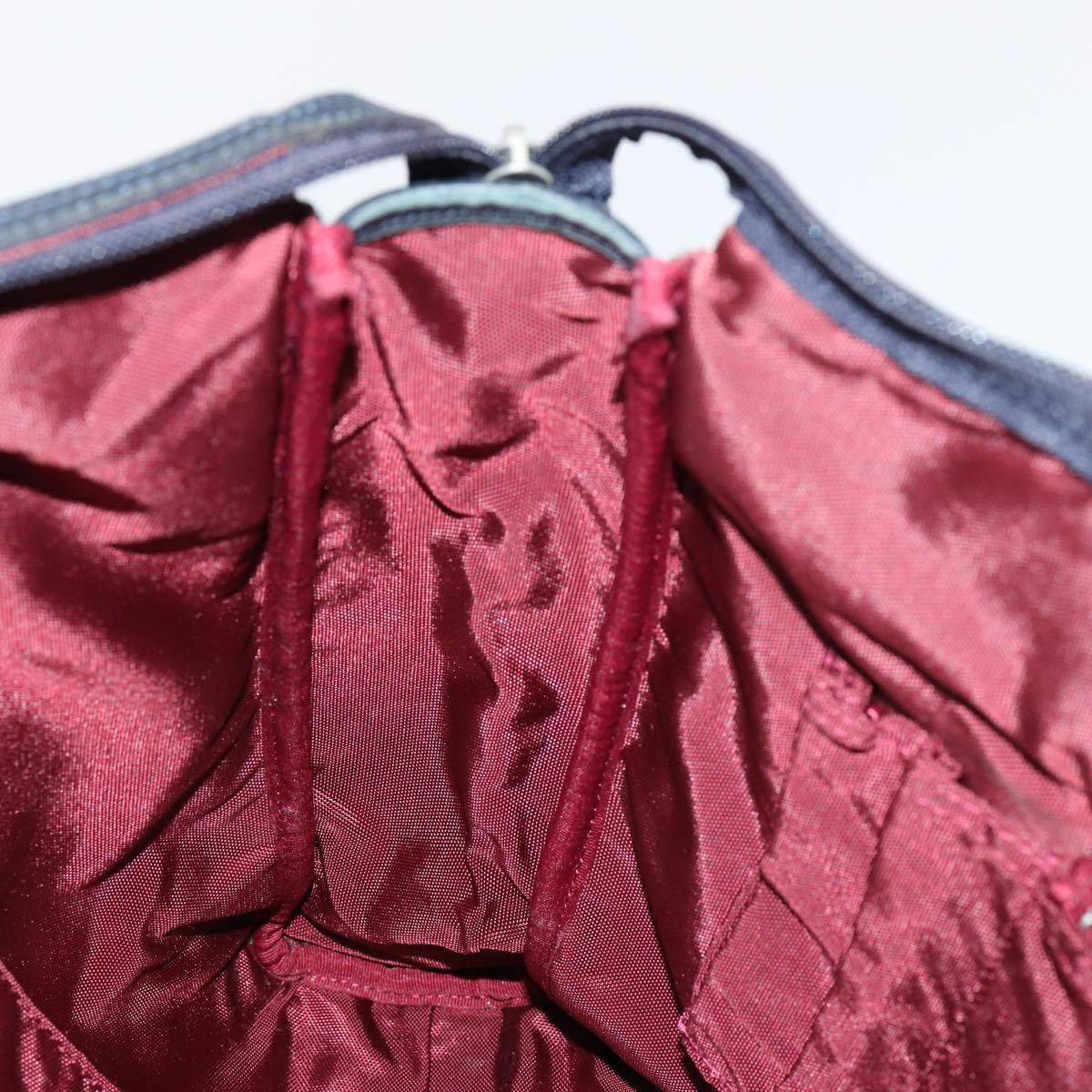 BURBERRY Black Label Business Bag Nylon 2way Black Silver Auth bs30979