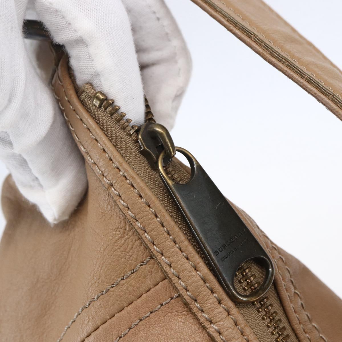 BURBERRY Blue Label Hand Bag Leather 2way Brown Auth bs30982