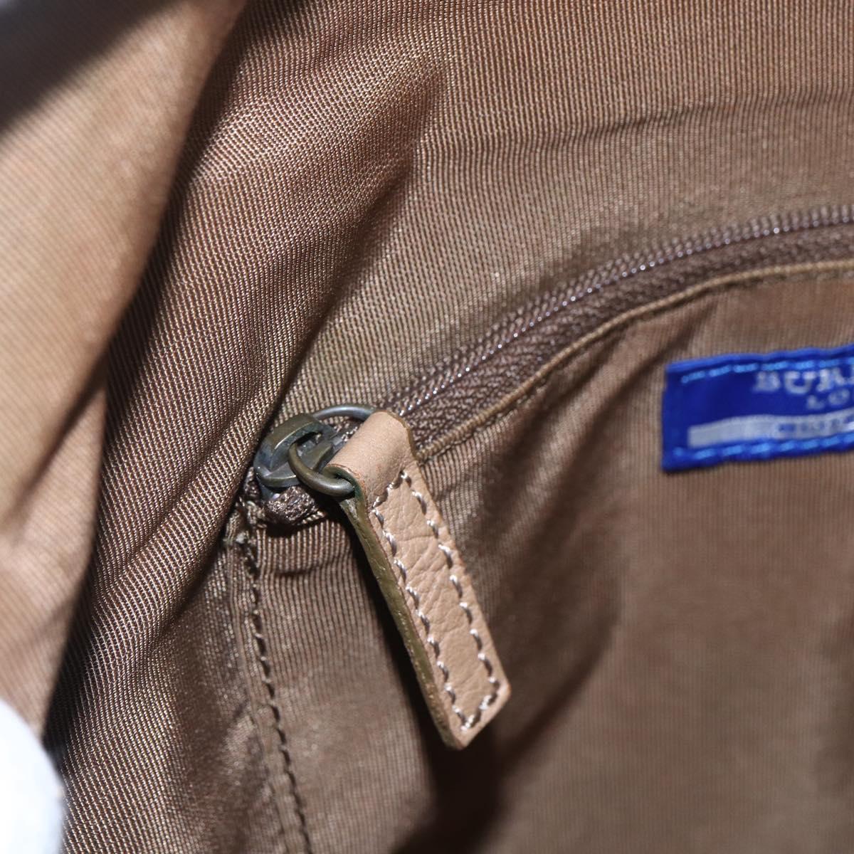 BURBERRY Blue Label Hand Bag Leather 2way Brown Auth bs30982