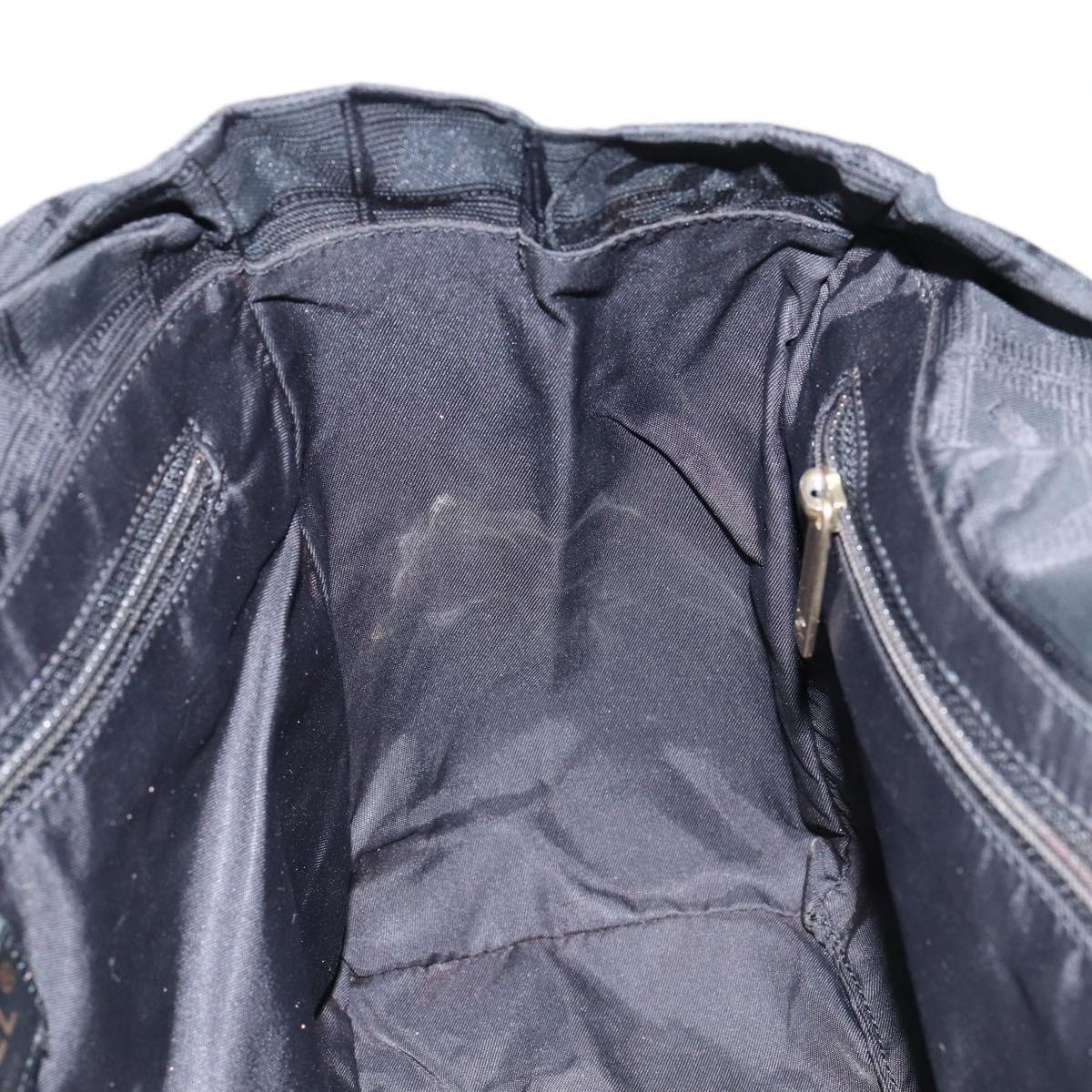 CHANEL New Travel Line Tote Bag Nylon Black gold CC Auth bs30985