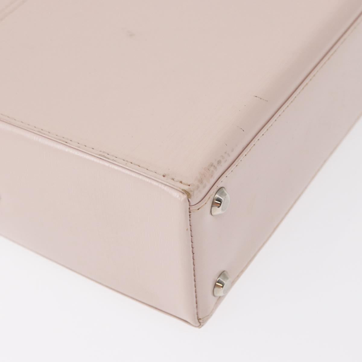 GIVENCHY Hand Bag Leather Pink Silver Auth bs30997