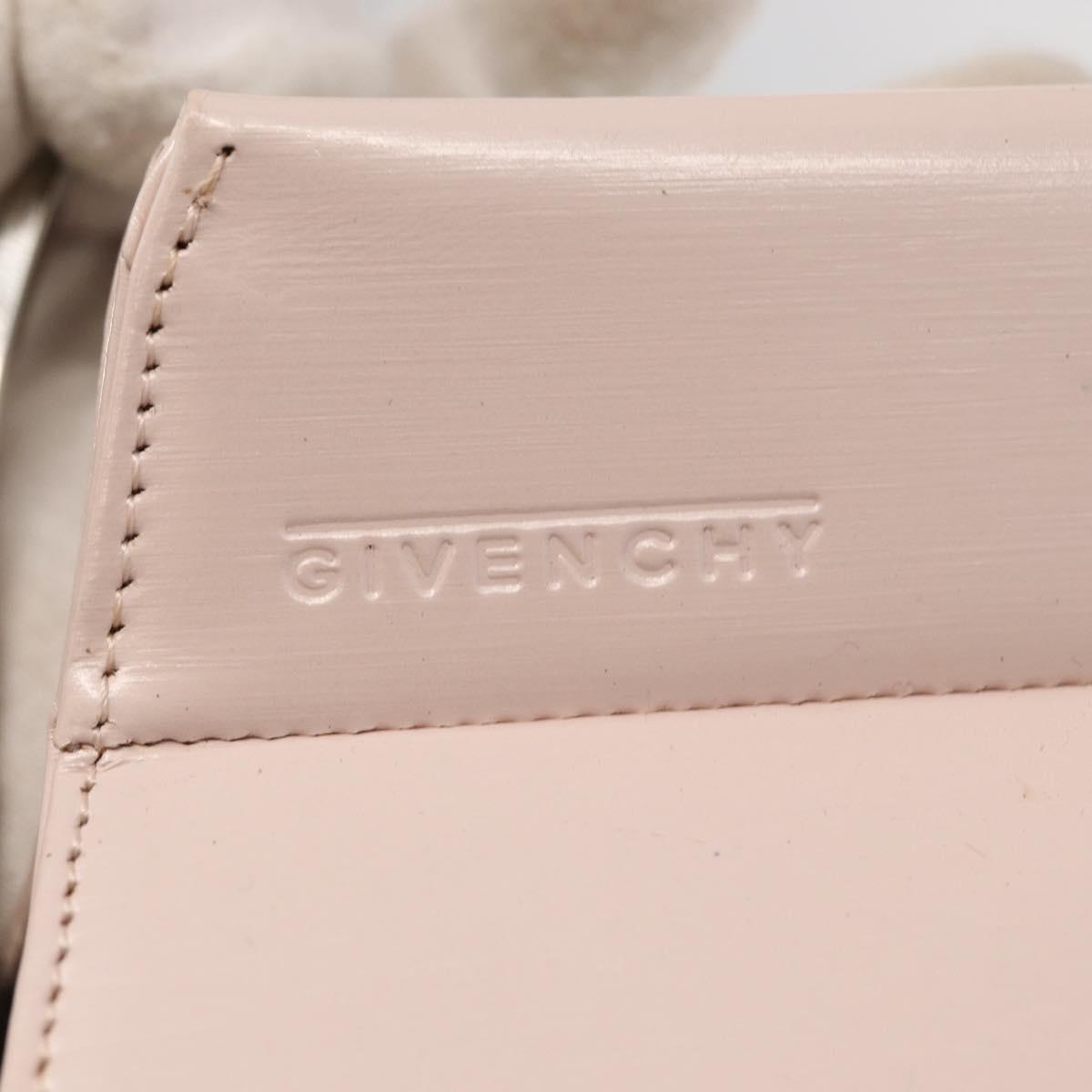 GIVENCHY Hand Bag Leather Pink Silver Auth bs30997