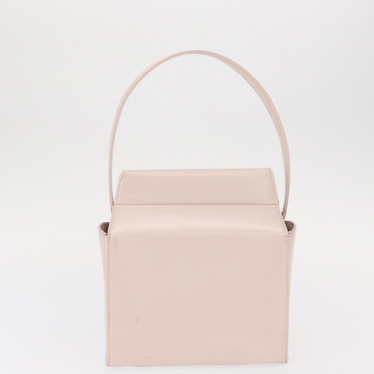GIVENCHY Hand Bag Leather Pink Silver Auth bs30997