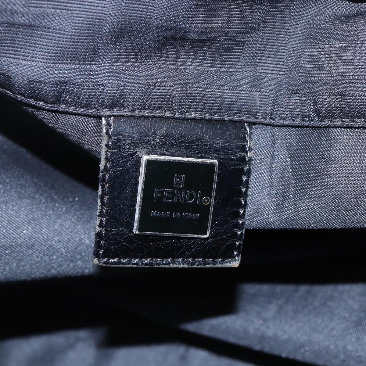 FENDI Zucca Canvas Tote Bag Black Brown Auth bs31006