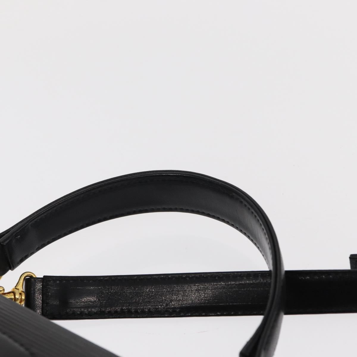 VALENTINO Hand Bag Leather 2way Black Gold Auth bs31010