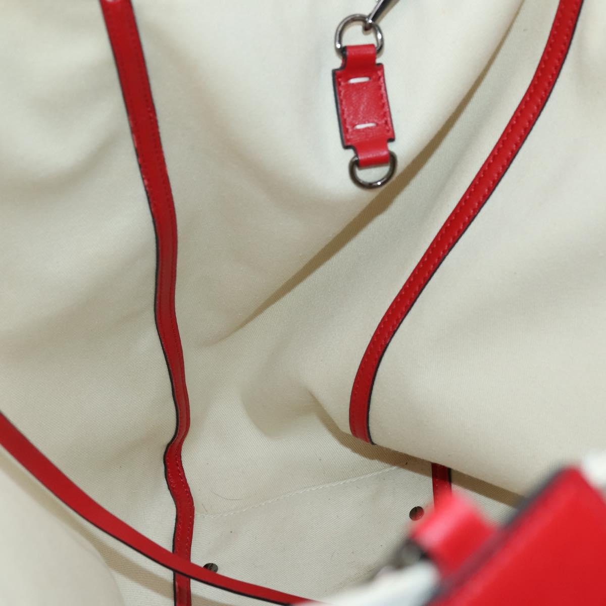 VALENTINO Tote Bag Canvas 2way White Auth bs31013