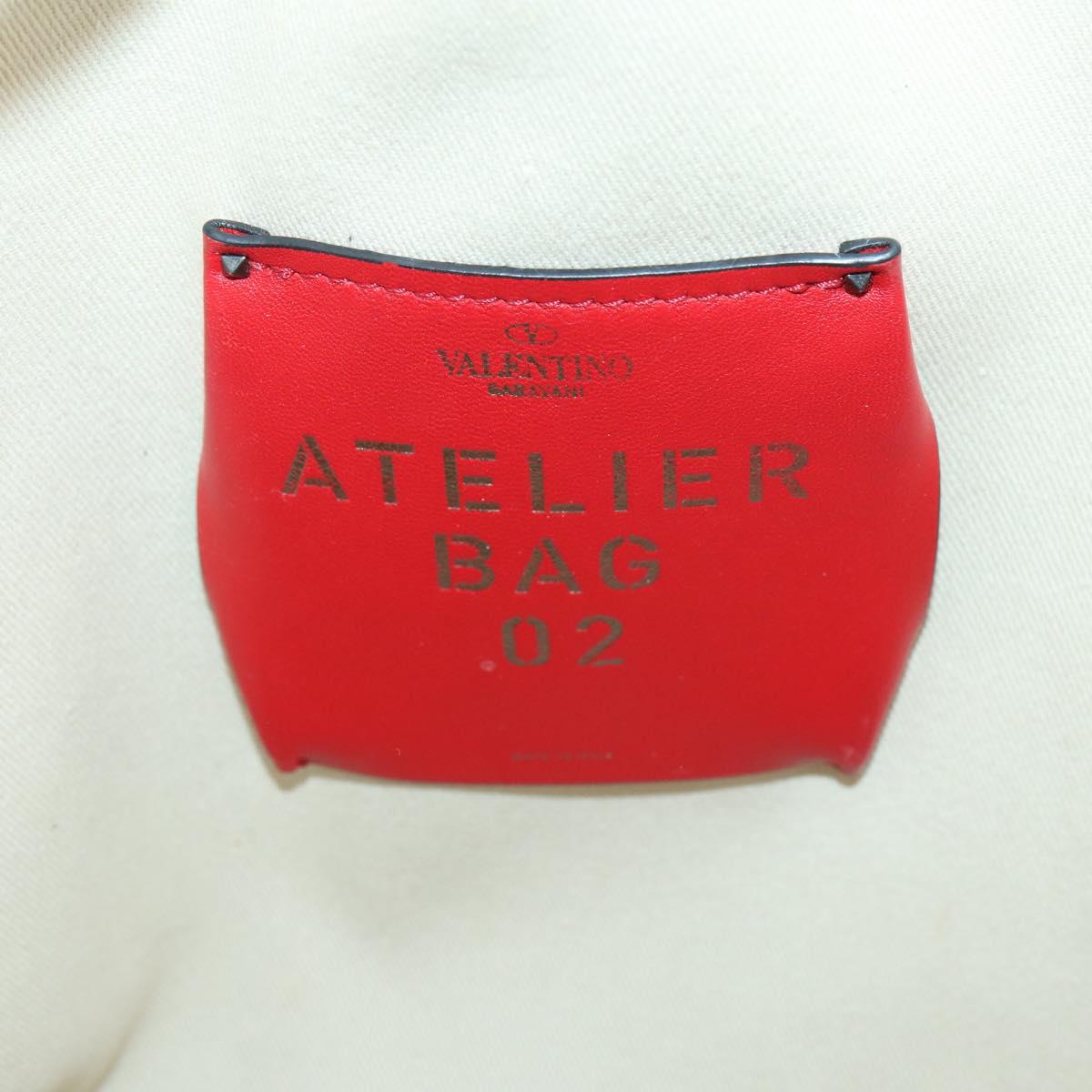 VALENTINO Tote Bag Canvas 2way White Auth bs31013