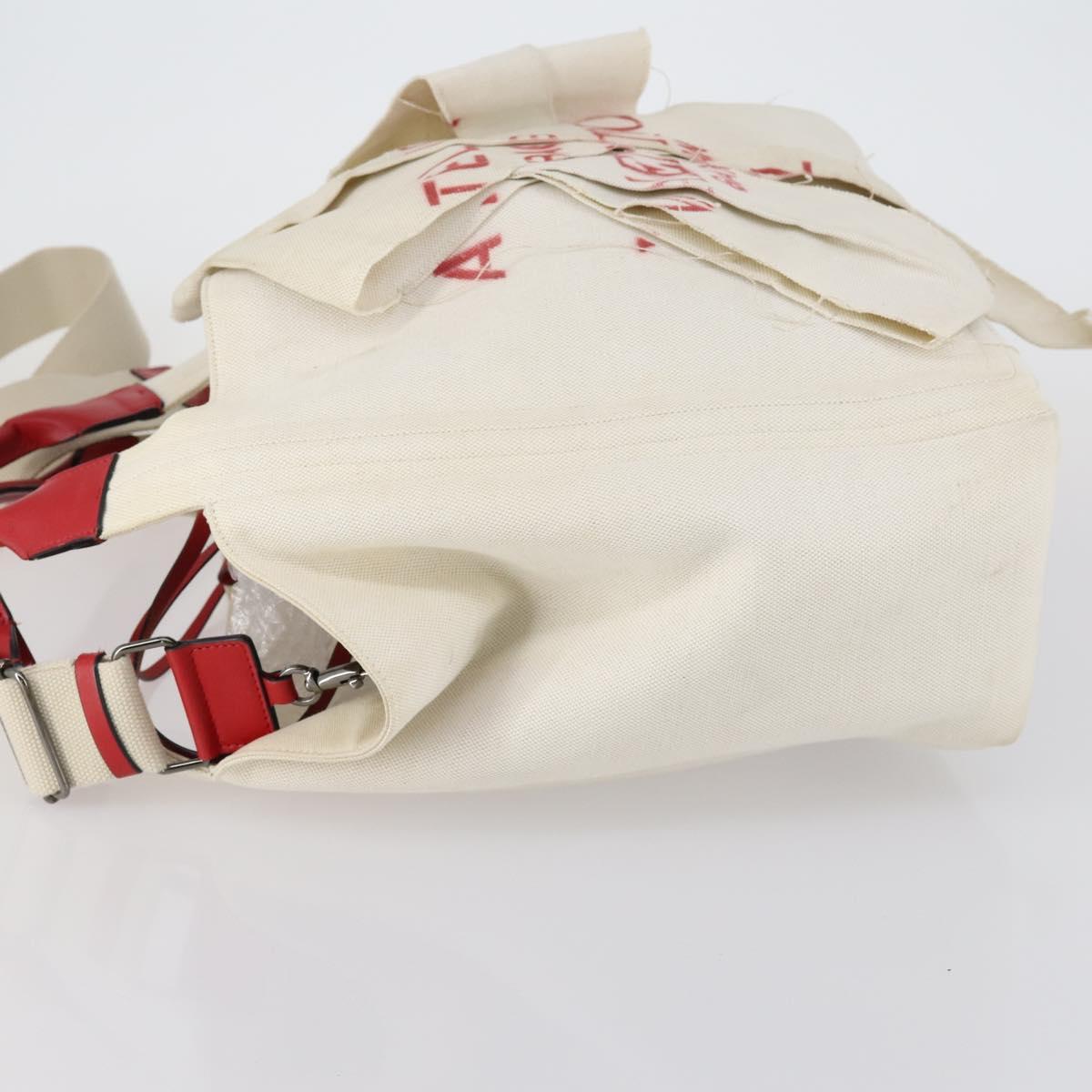VALENTINO Tote Bag Canvas 2way White Auth bs31013