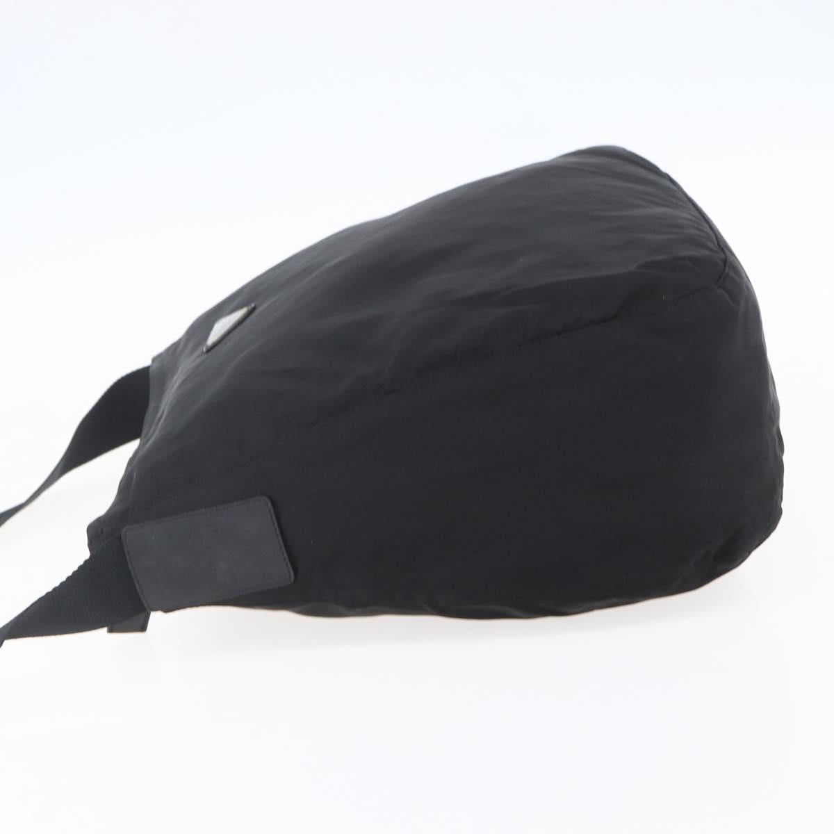 PRADA Shoulder Bag Nylon Black Silver Auth bs31018