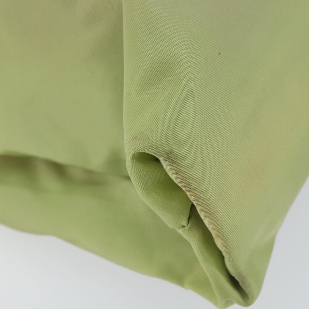 PRADA Tote Bag Nylon Khaki Silver Auth bs31019