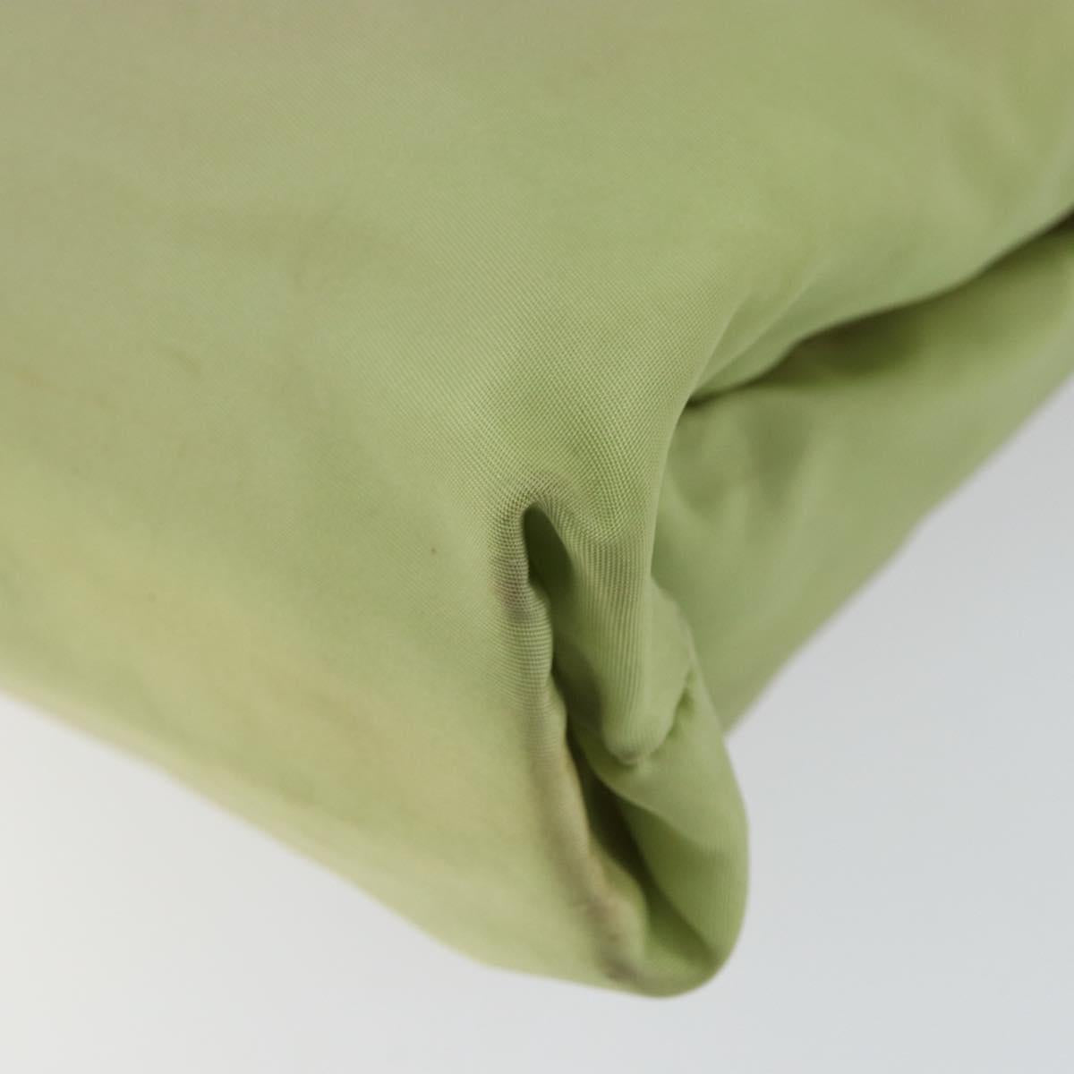 PRADA Tote Bag Nylon Khaki Silver Auth bs31019