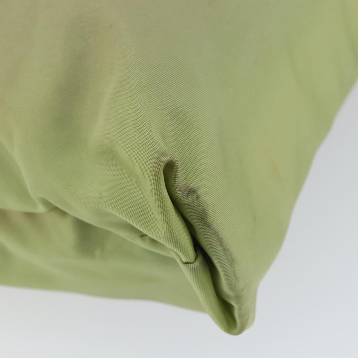 PRADA Tote Bag Nylon Khaki Silver Auth bs31019