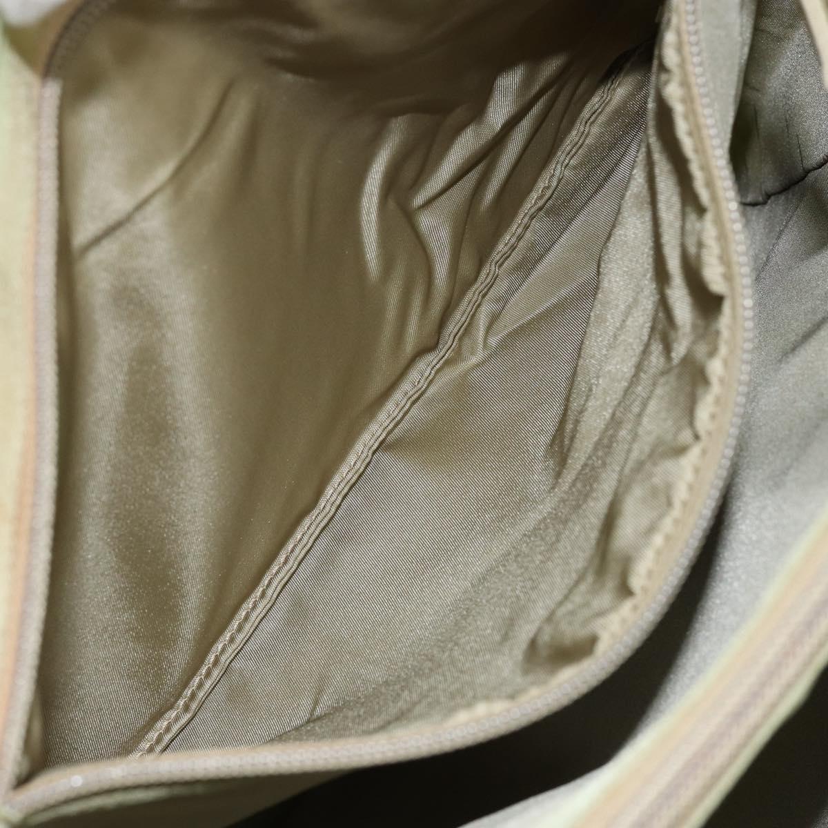 PRADA Tote Bag Nylon Khaki Silver Auth bs31019