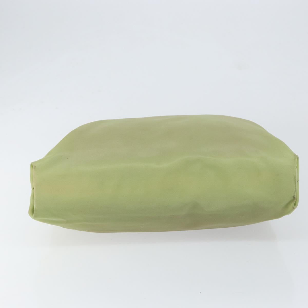 PRADA Tote Bag Nylon Khaki Silver Auth bs31019