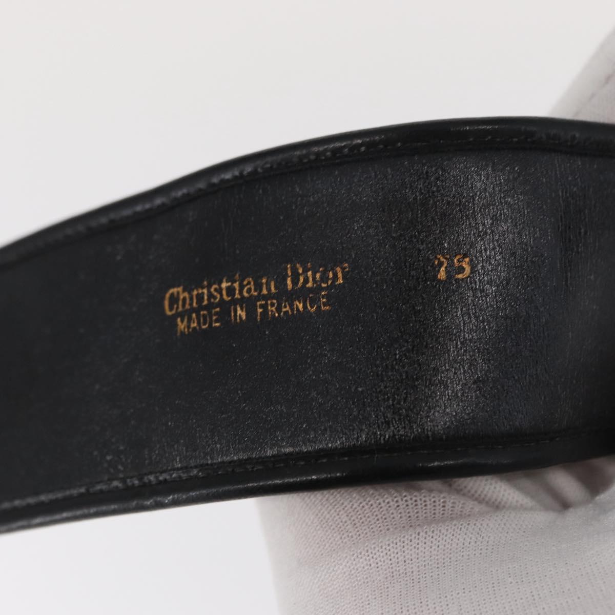 Christian Dior Trotter Canvas Belt 35.4"" Black Auth bs31040