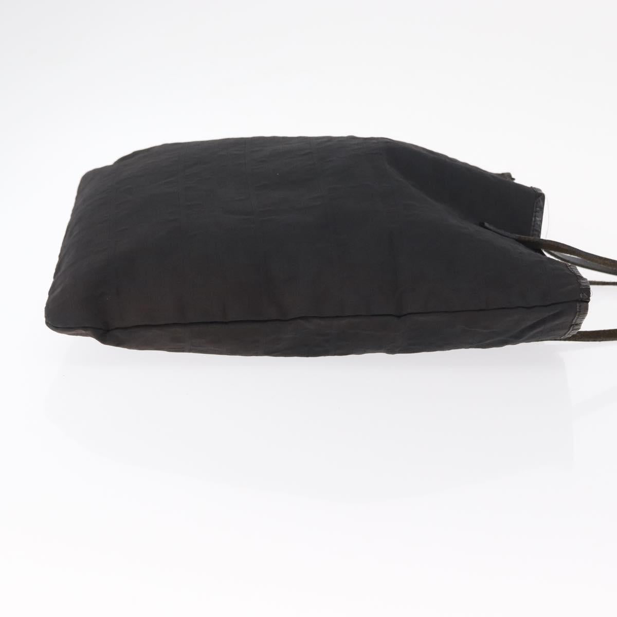 FENDI Zucca Canvas Tote Bag Black Brown Auth bs31042