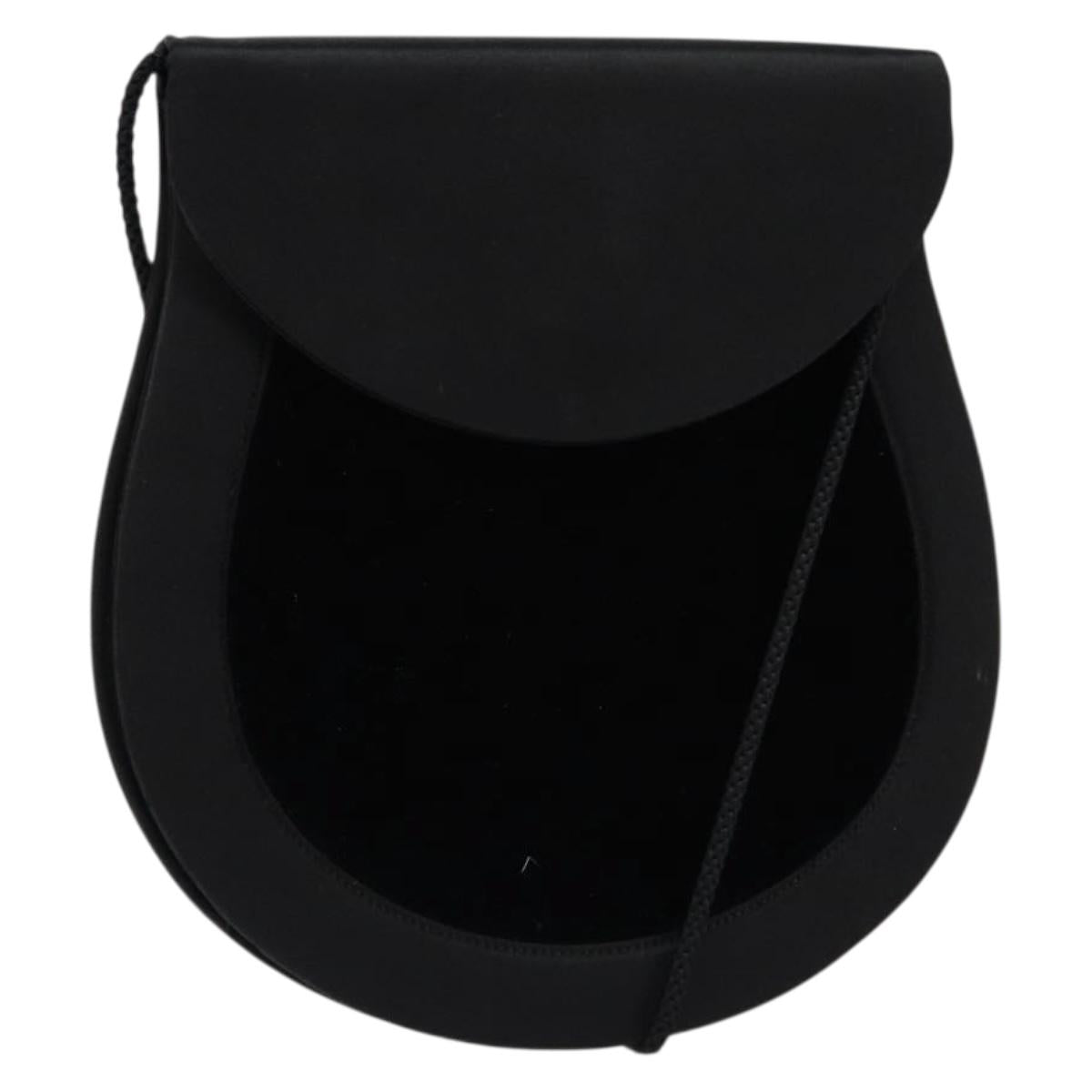 SAINT LAURENT Shoulder Bag Velor Black Gold Auth bs31045