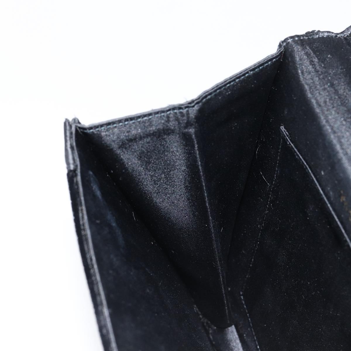 SAINT LAURENT Shoulder Bag Velor Black Gold Auth bs31045