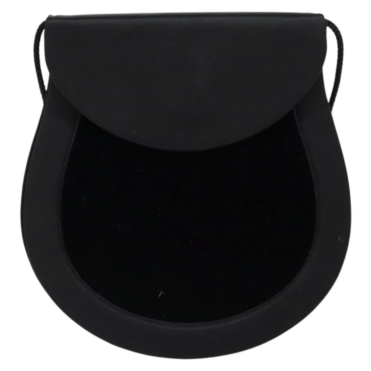 SAINT LAURENT Shoulder Bag Velor Black Gold Auth bs31045