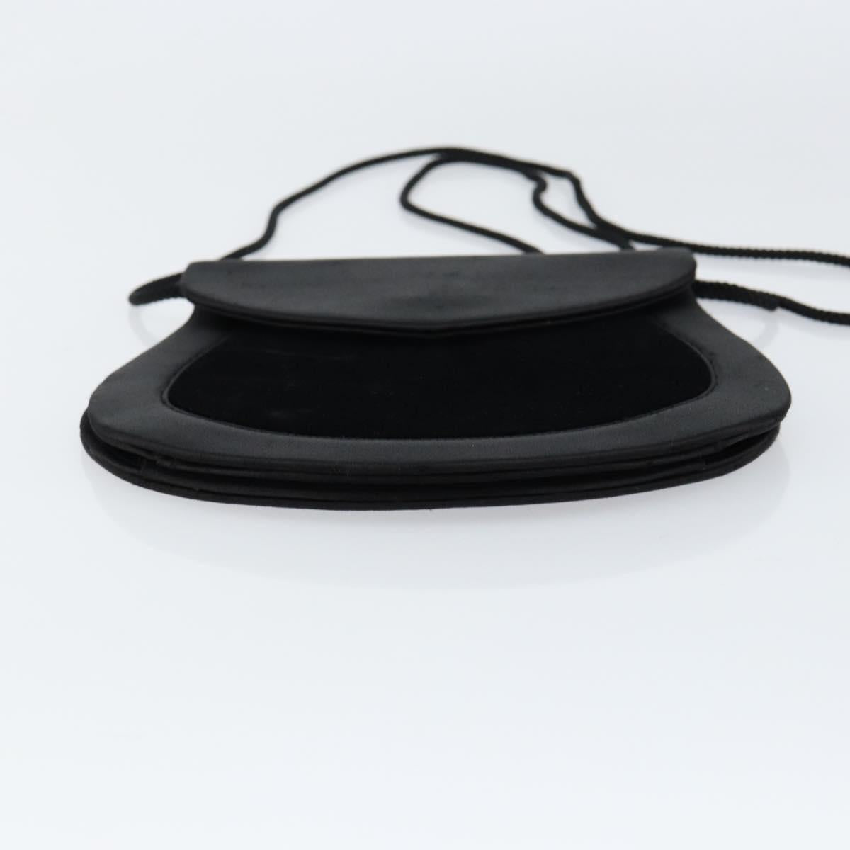 SAINT LAURENT Shoulder Bag Velor Black Gold Auth bs31045