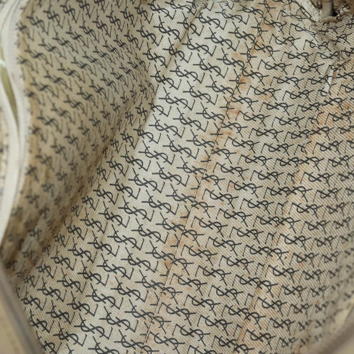 SAINT LAURENT Shoulder Bag Leather 2 Set Red Brown Auth bs31054