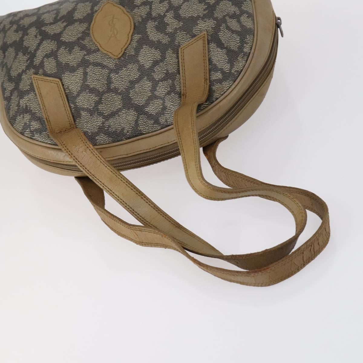 SAINT LAURENT Shoulder Bag Leather 2 Set Red Brown Auth bs31054