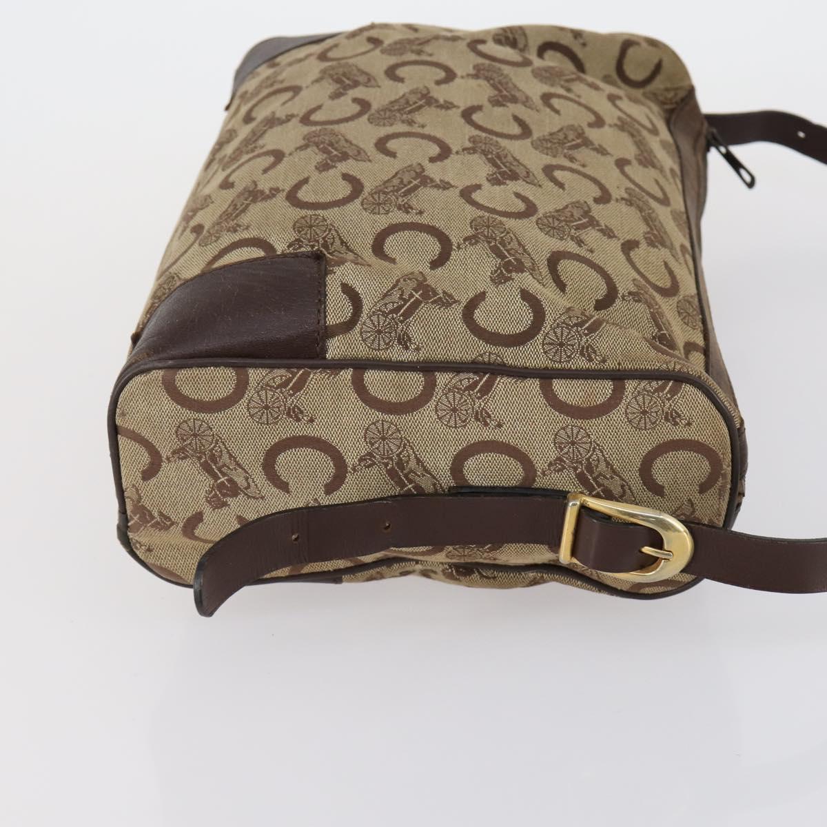 CELINE Macadam Canvas C Sulky Shoulder Bag 2 Set Beige Navy Auth bs31056