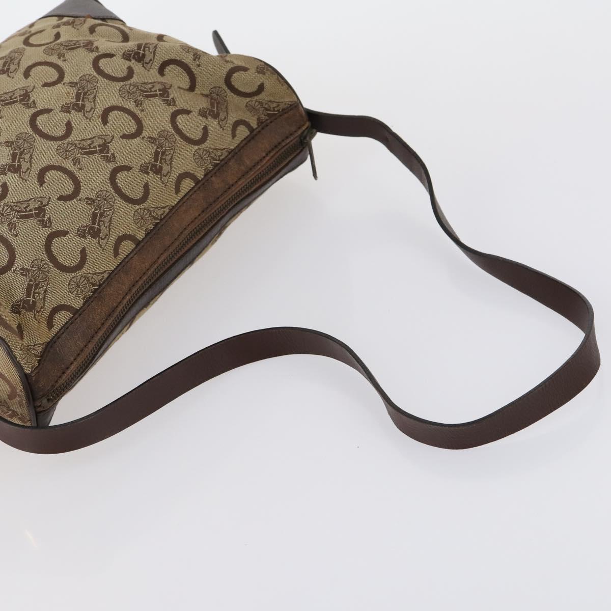 CELINE Macadam Canvas C Sulky Shoulder Bag 2 Set Beige Navy Auth bs31056