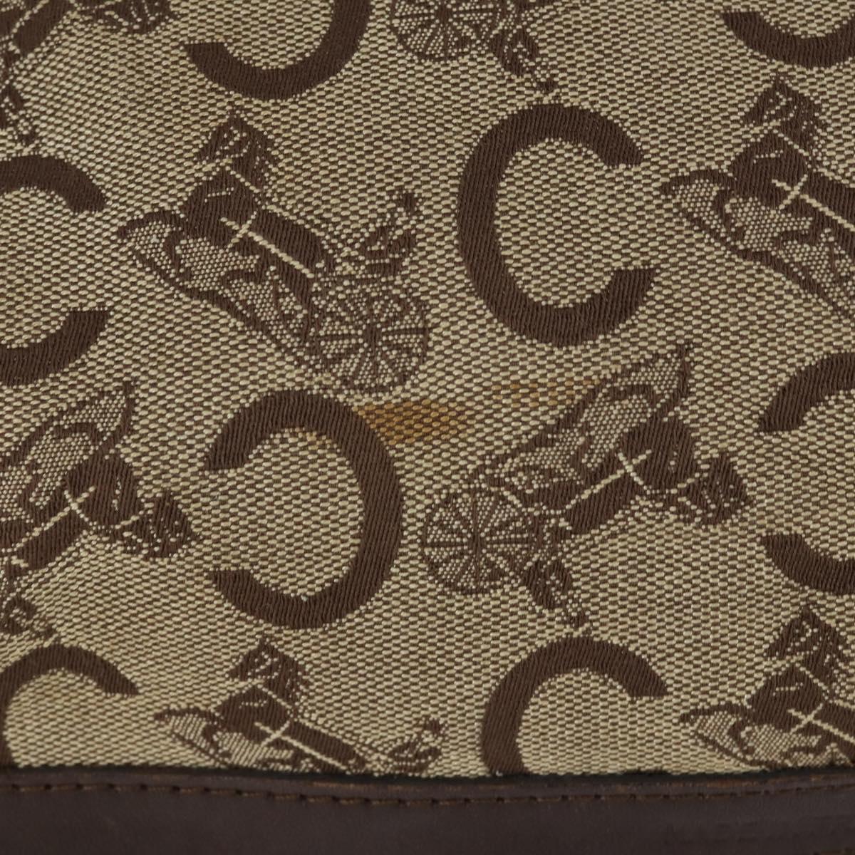 CELINE Macadam Canvas C Sulky Shoulder Bag 2 Set Beige Navy Auth bs31056