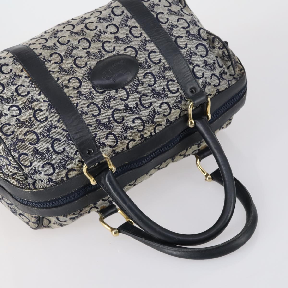 CELINE Macadam Canvas C Sulky Shoulder Bag 2 Set Beige Navy Auth bs31056