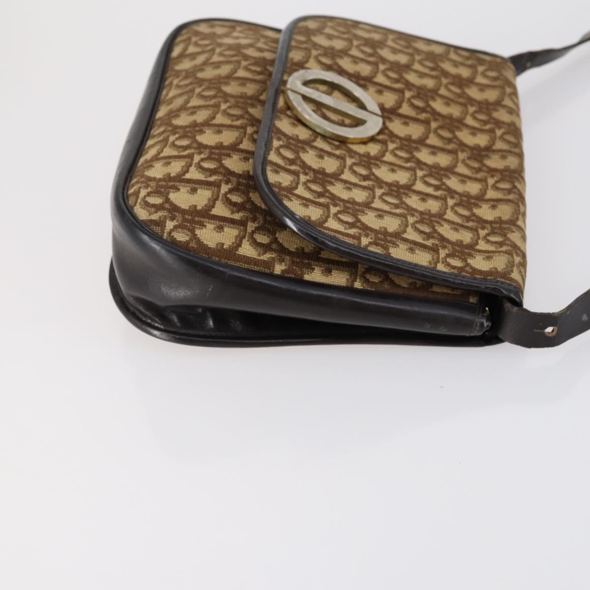 Christian Dior Trotter Canvas Shoulder Bag 2 Set Navy Brown Auth bs31057