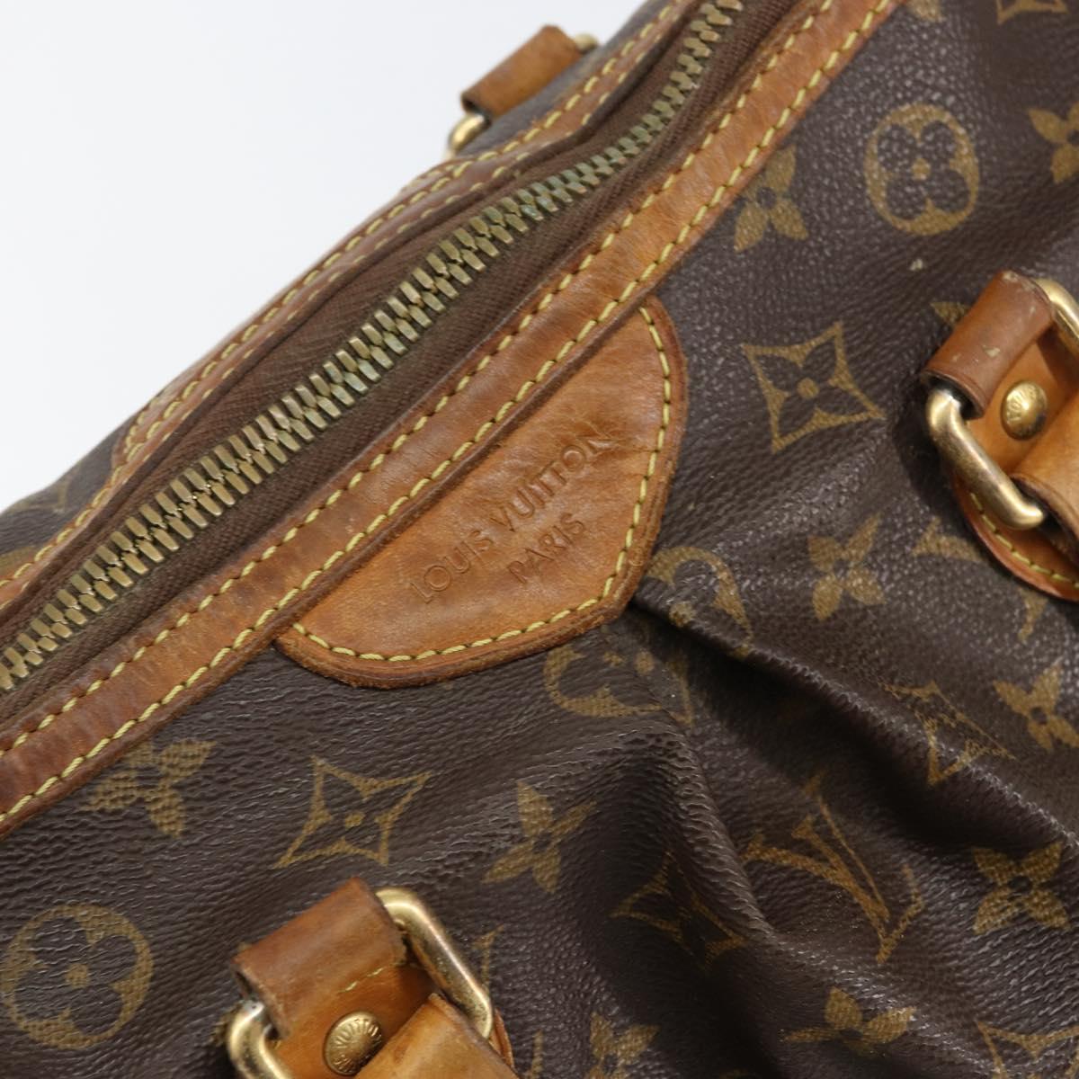 LOUIS VUITTON Monogram Palermo PM Tote Bag M40145 LV Auth bs31063