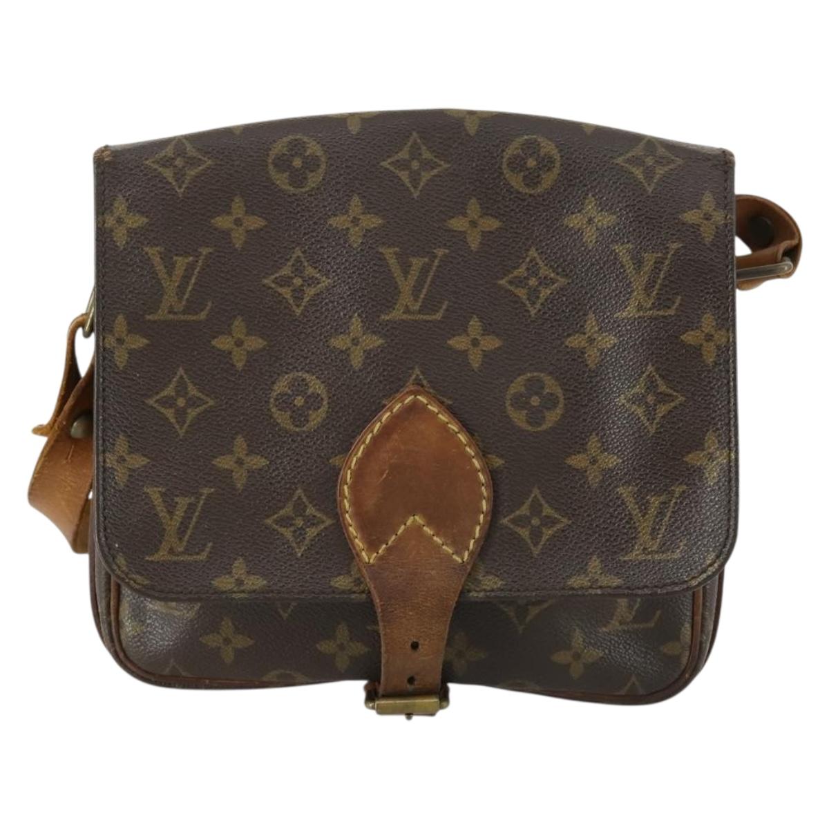 LOUIS VUITTON Monogram Cartouchiere MM Shoulder Bag M51253 LV Auth bs31075