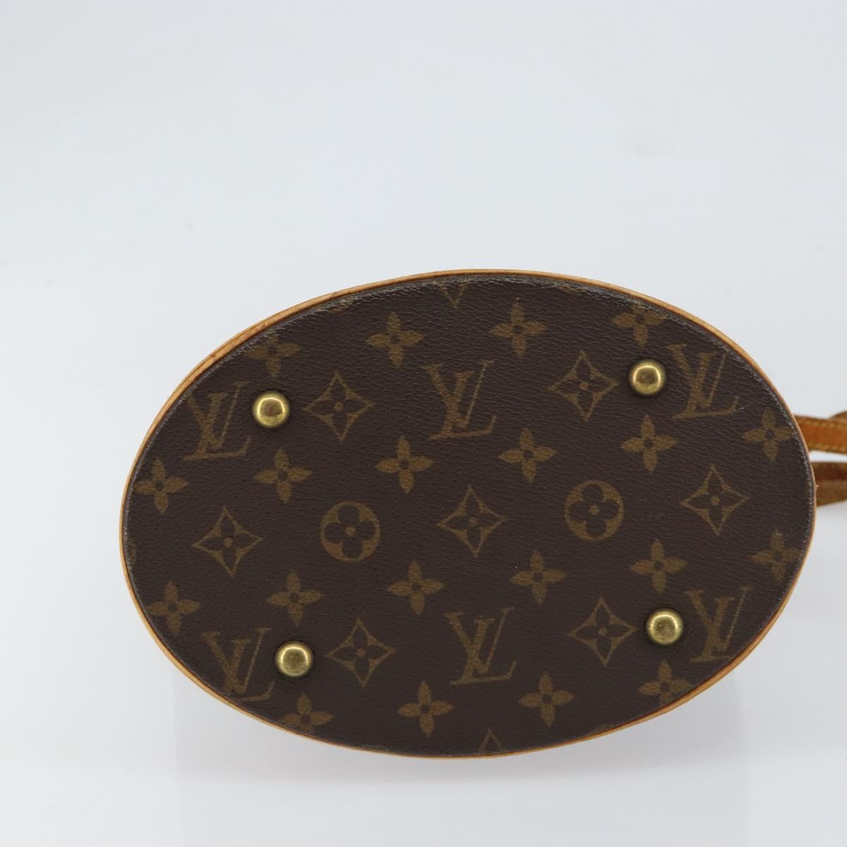 LOUIS VUITTON Monogram Bucket PM Shoulder Bag M42238 LV Auth bs31078
