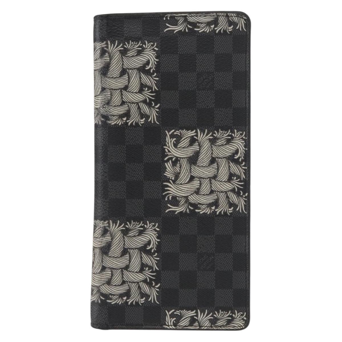 LOUIS VUITTON Damier Graphite Porte Feuille Brother Wallet N61211 Auth bs31080