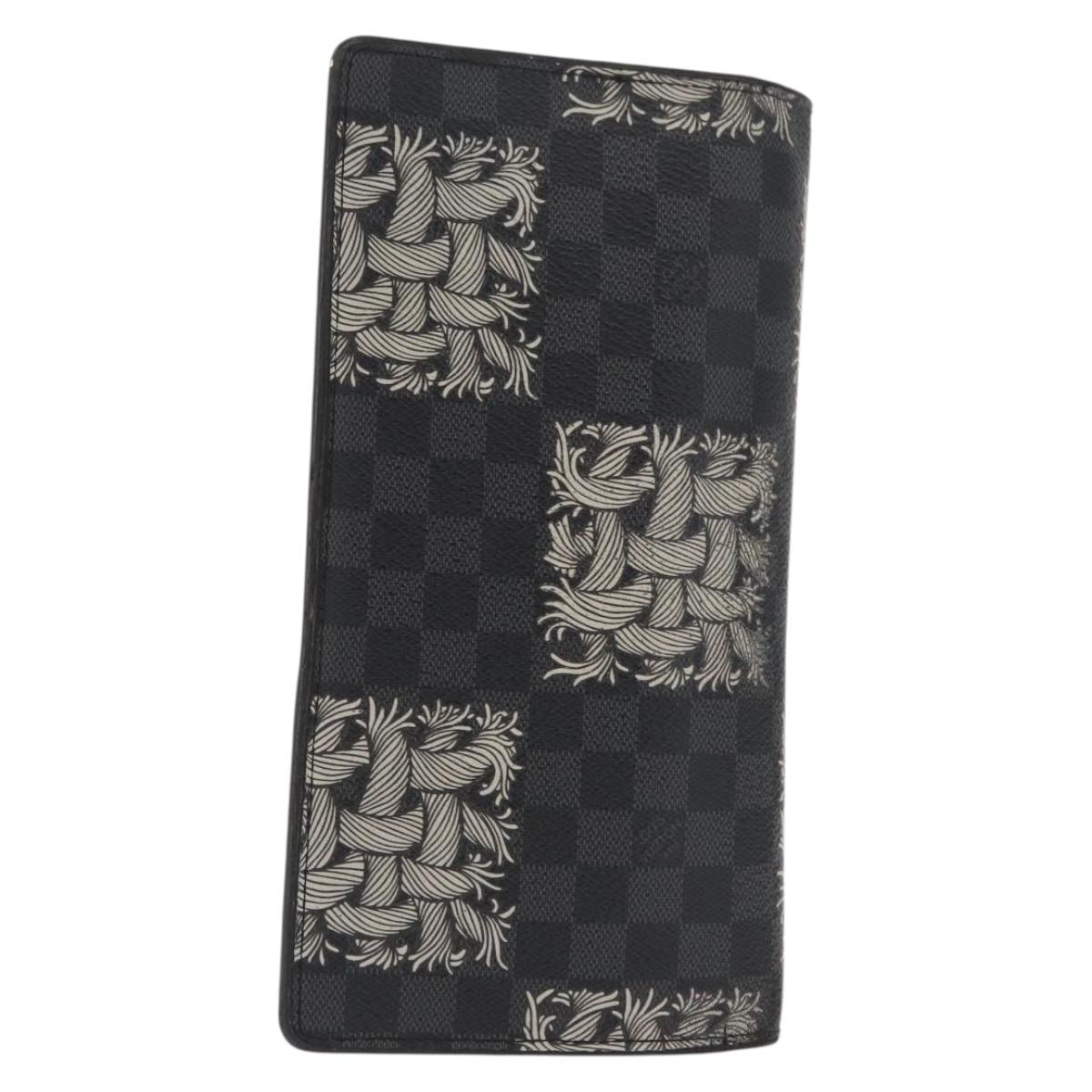 LOUIS VUITTON Damier Graphite Porte Feuille Brother Wallet N61211 Auth bs31080