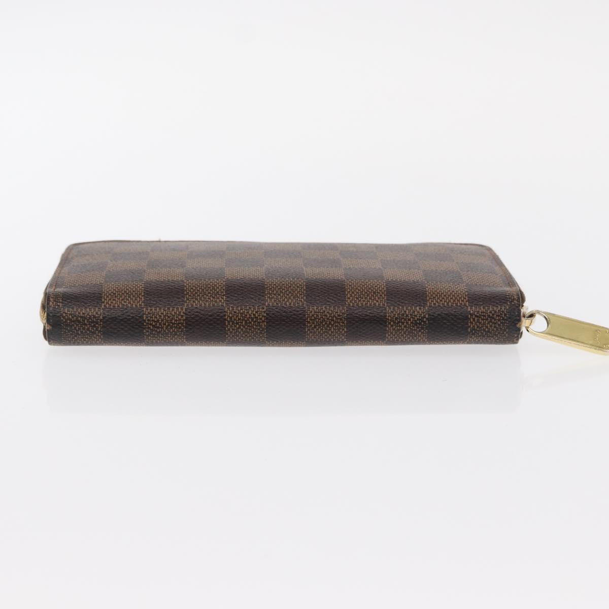 LOUIS VUITTON Damier Ebene Zippy Wallet Long Wallet N41661 LV Auth bs31083