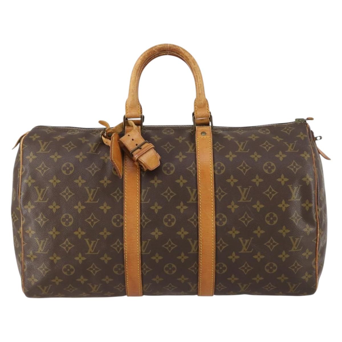 LOUIS VUITTON Monogram Keepall 45 Boston Bag M41428 LV Auth bs31093