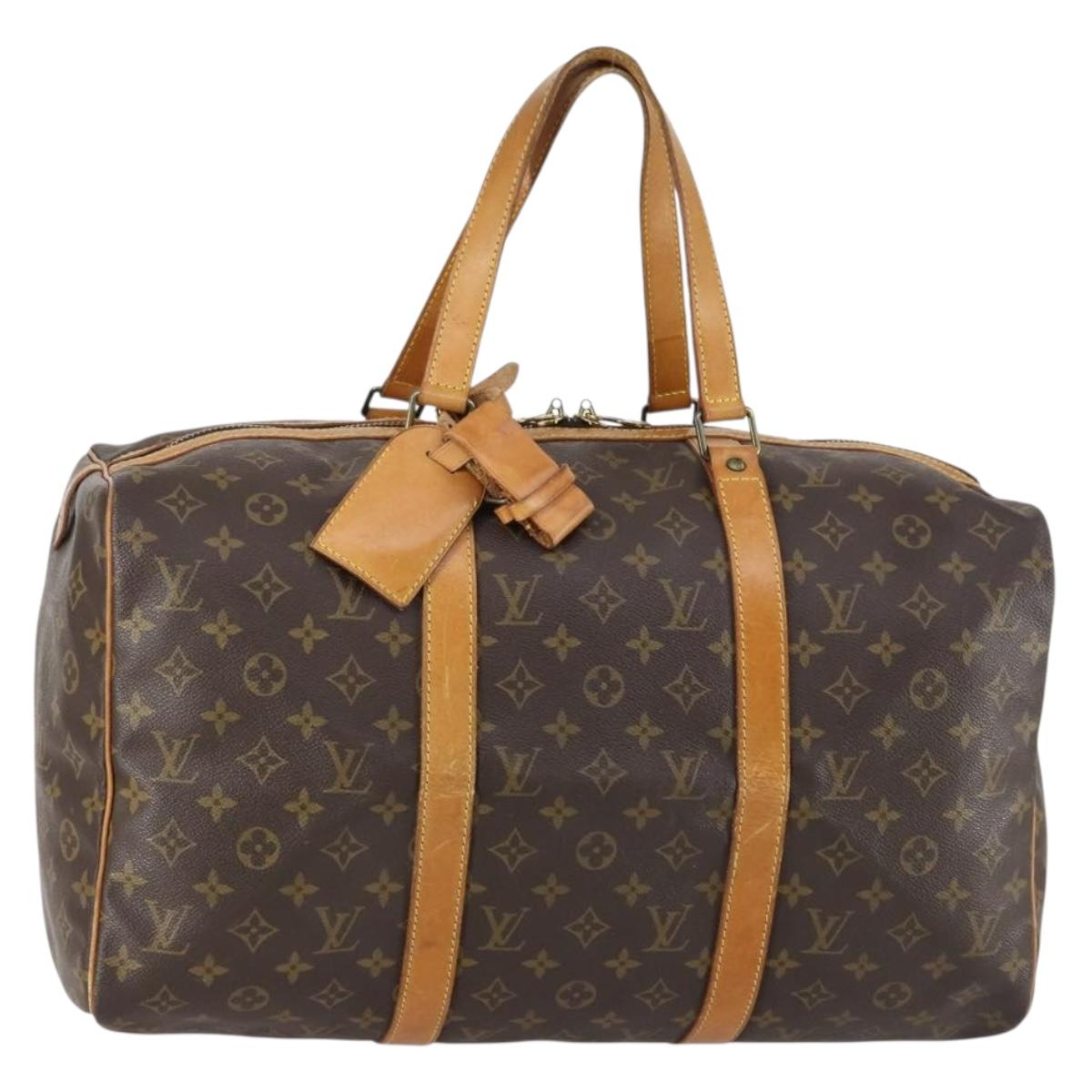 LOUIS VUITTON Monogram Sac Souple 45 Boston Bag M41624 LV Auth bs31094