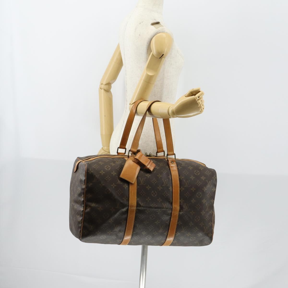 LOUIS VUITTON Monogram Sac Souple 45 Boston Bag M41624 LV Auth bs31094