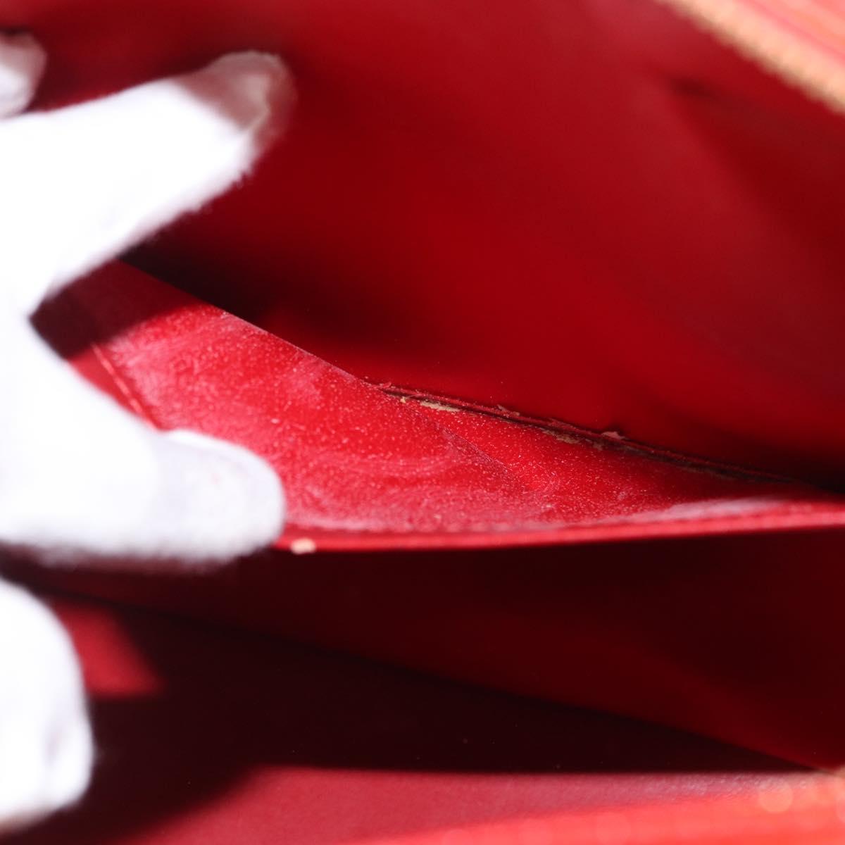 LOUIS VUITTON Monogram Vernis Sutton Hand Bag Red Rouge M91080 LV Auth bs31095