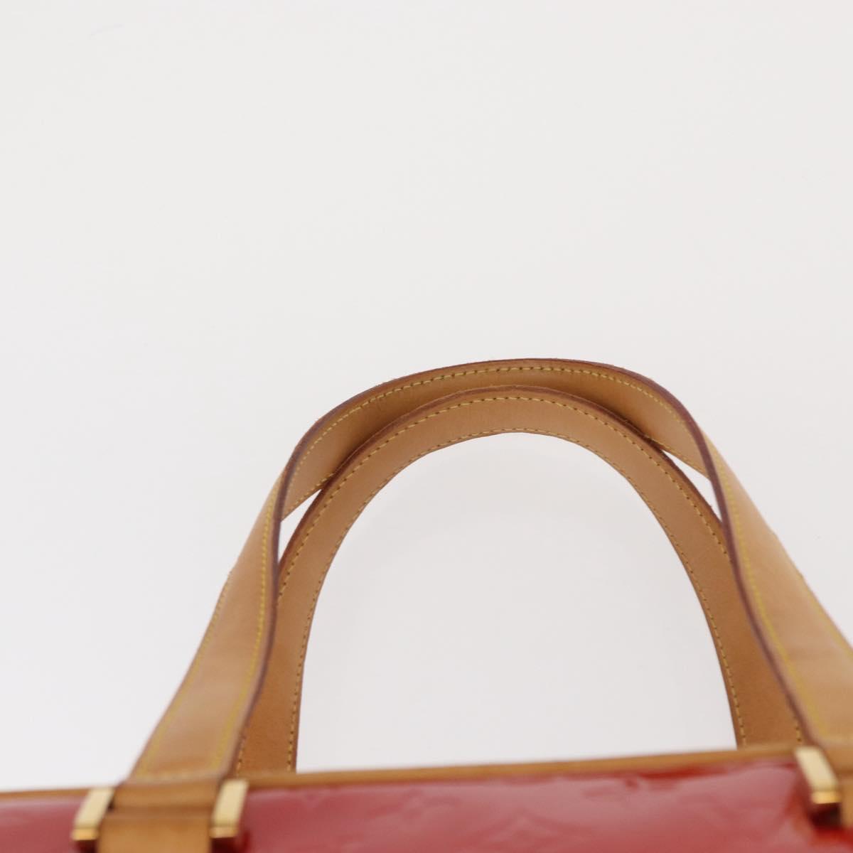 LOUIS VUITTON Monogram Vernis Sutton Hand Bag Red Rouge M91080 LV Auth bs31095