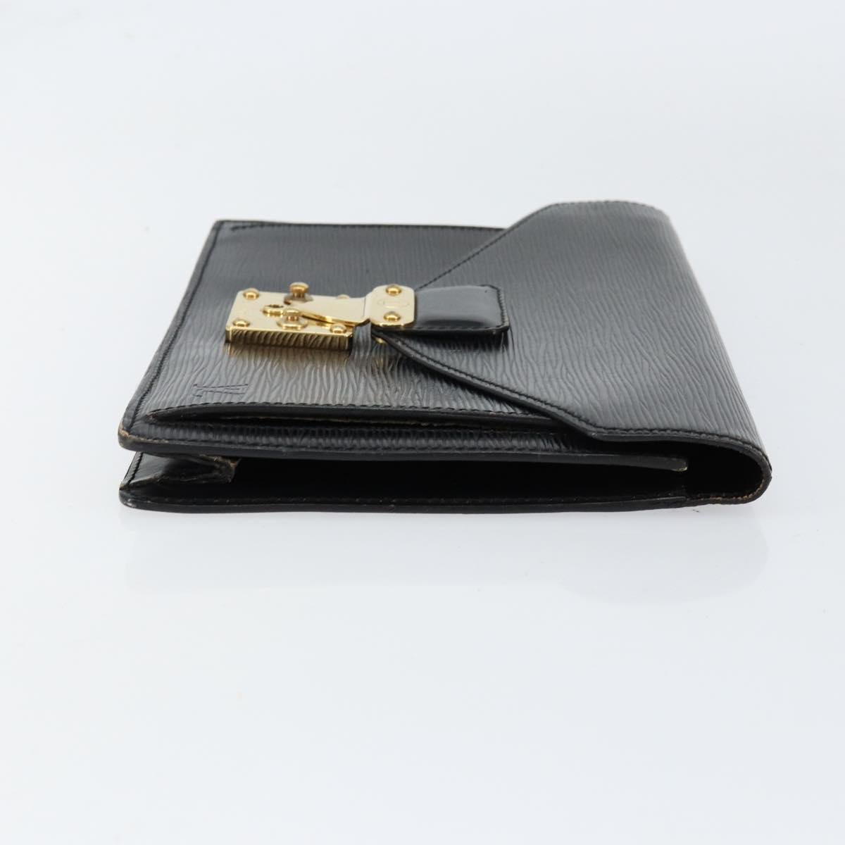 LOUIS VUITTON Epi Serie Dragonne Clutch Bag Black Noir M52612 LV Auth bs31101