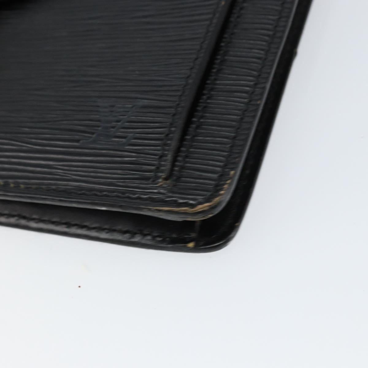 LOUIS VUITTON Epi Serie Dragonne Clutch Bag Black Noir M52612 LV Auth bs31101