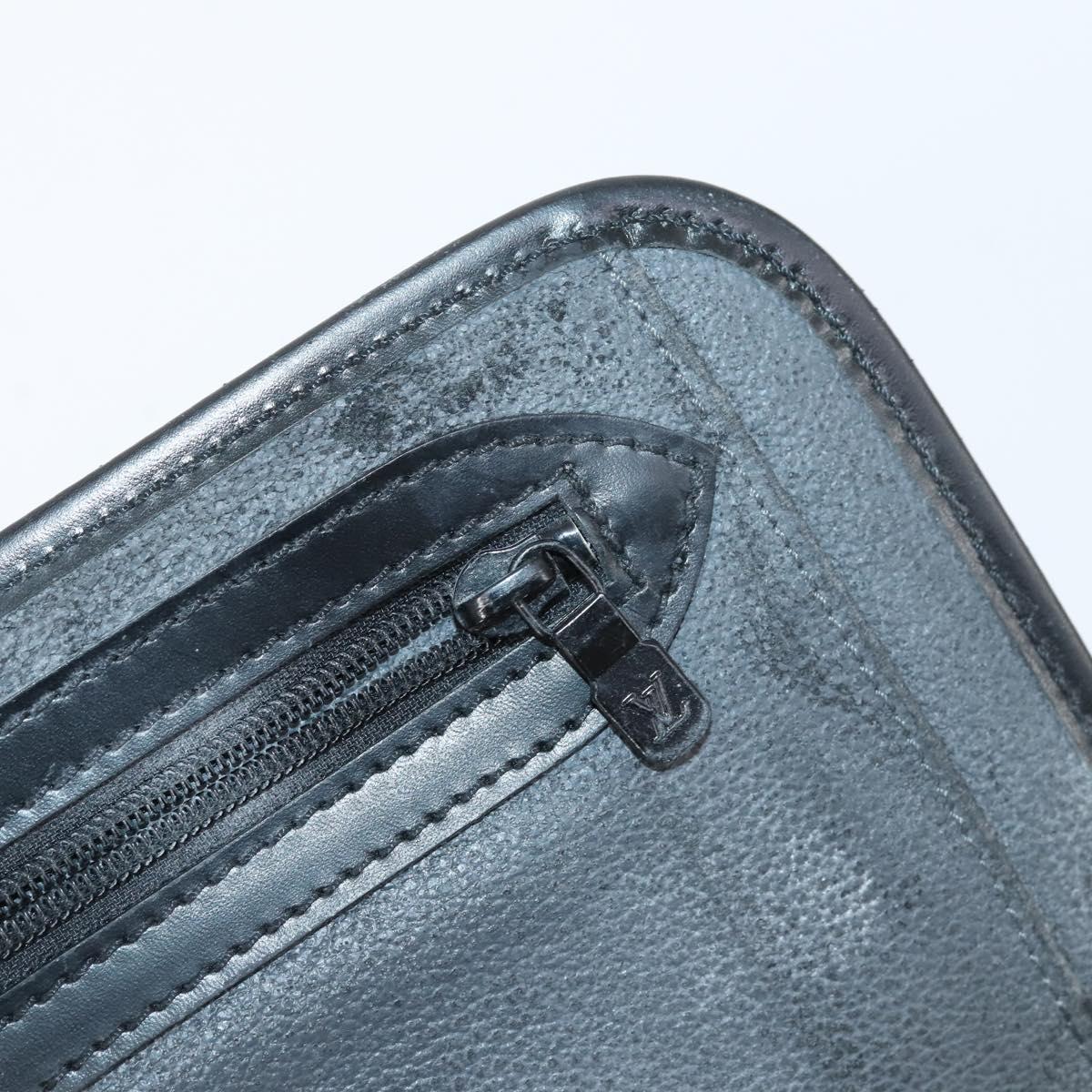 LOUIS VUITTON Epi Trousse Priant Clutch Bag Black M48372 LV Auth bs31102