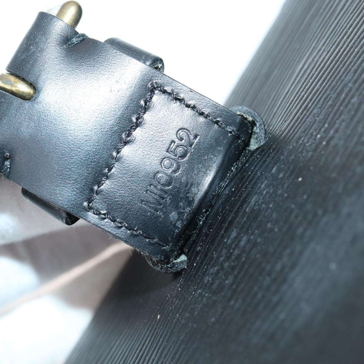 LOUIS VUITTON Epi Trousse Priant Clutch Bag Black M48372 LV Auth bs31102