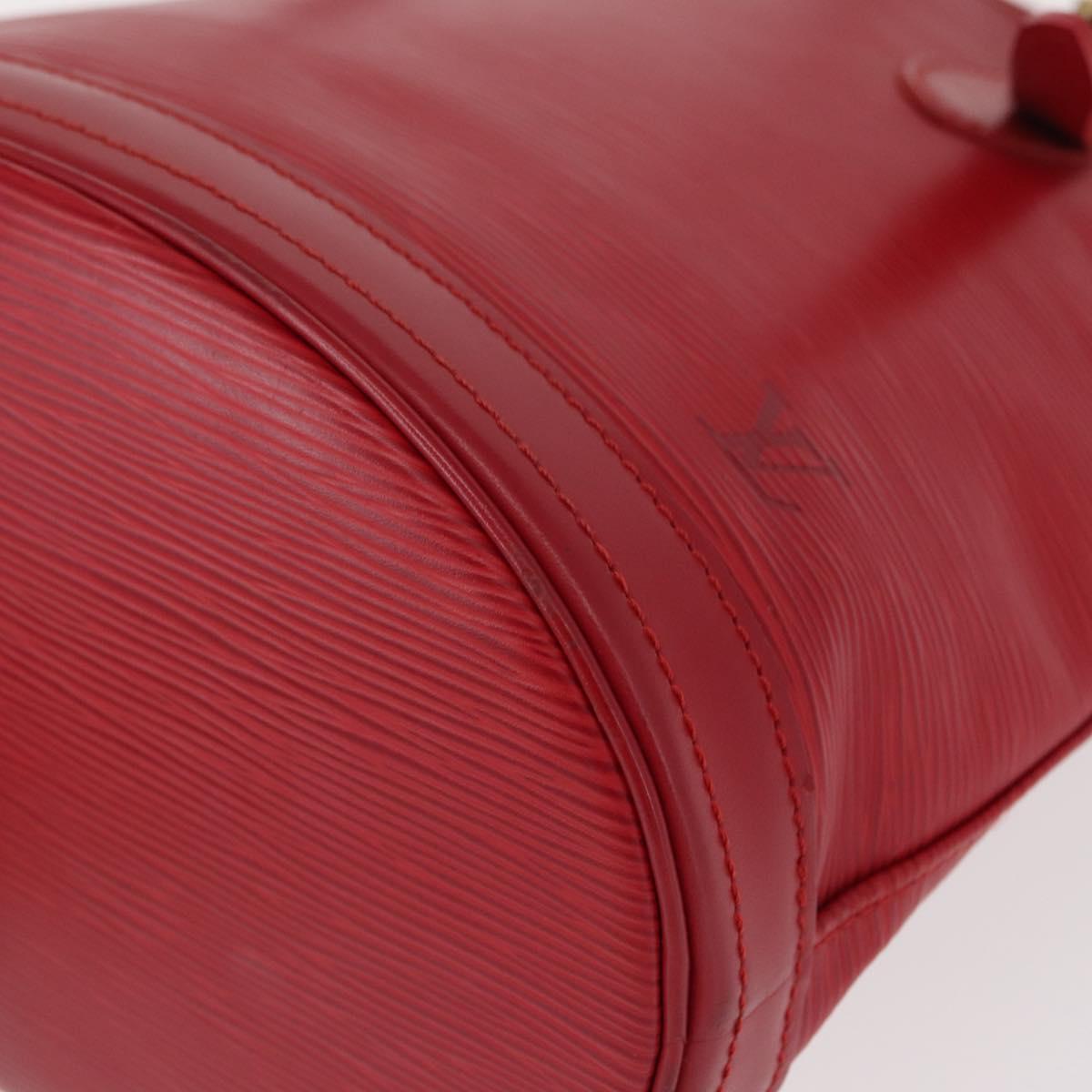 LOUIS VUITTON Epi Bucket PM Shoulder Bag Red M5899E LV Auth bs31103