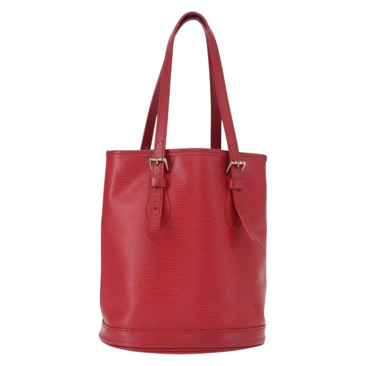 LOUIS VUITTON Epi Bucket PM Shoulder Bag Red M5899E LV Auth bs31103